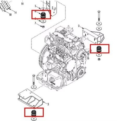 Ardından piyasaya sunulan Alternatif Termoking yedek parçaları 93-0577 Motor montajı - Thermo King T Serisi Alt Motor Birimi için titreşim