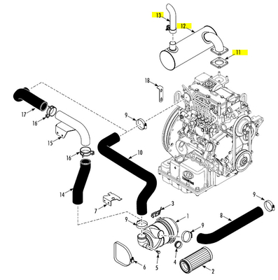 SP THERMO KING Soğutma Birimi için Muffler 130983 3E71351G01 3E71352G01 Sat 130983TKA 116173