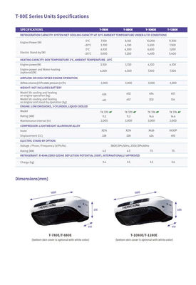 Termo King Soğutma Birimi T-780E T-880E T-1080E T-1280E Soğutma Sistemi için