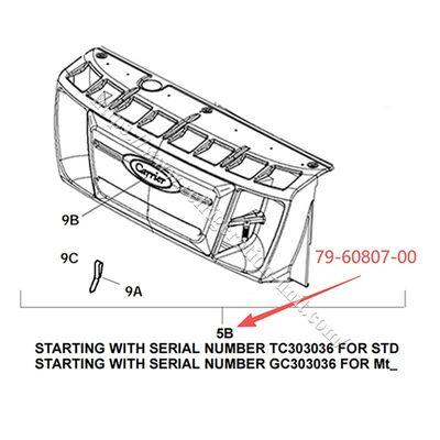 79-60807-00 Taşıyıcı S550 S750 S850 ön deri kapağı orijinal yedek parçalar