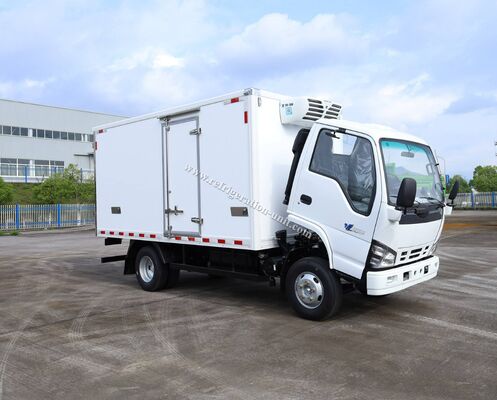 Isuzu 100p Japonya Markası Kamyon şasi 4.1 metre uzunluğunda THERMO KING soğutma üniteleri ile buzdolabı RV380V 4X2 Mini 3 ton 2 ton Dondurucu Soğutucu Kamyon