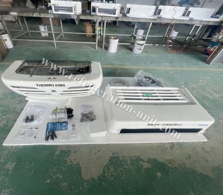 RV580E C450 THERMO KING araç ile çalışan direkt tahrik soğutma ünitesini 24V fanlara TK16 kompresör ile değiştirin