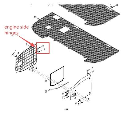 motor tarafı menteşeleri sağ taraf kapı bir seti T serisi THERMO KING soğutma ünitesi T-600 800 1000 680Pro 880Pro T-1080Pro